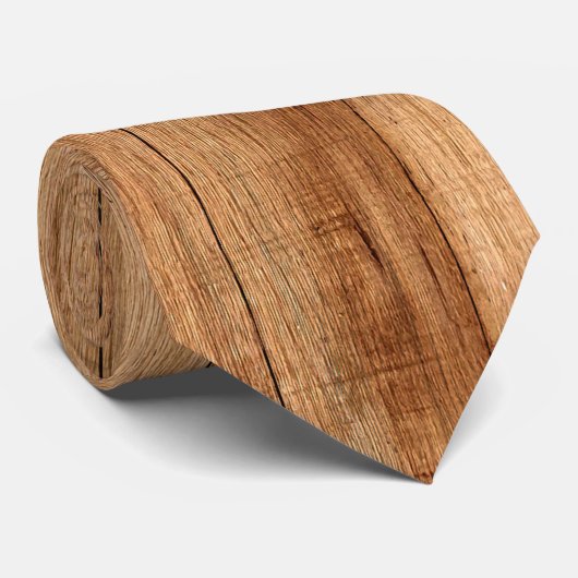 Rustige houten toon Eenvoudige Tan-Stropdas Stropdas (Opgerold)