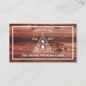 Rustige houten vacatie Huur Cabine Visitekaartje (Voorkant)