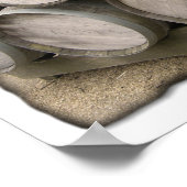 Rustige houten vaten poster (Hoek)