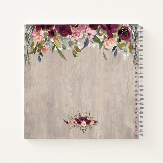 Rustige houten vezel - weddenschap notitieboek (Achterkant)