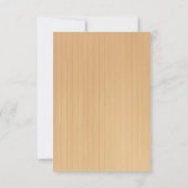 Rustige houten vlinder bespaart de datum Kaart (Achterkant)