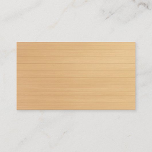 Rustige houten vlindertafel plaatskaartje (Achterkant)