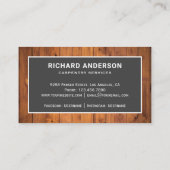 Rustige houten vloerbedekking - Eigen houten werkt Visitekaartje (Achterkant)