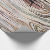 Rustige houten Waterverf Land Chic Cadeaupapier (Hoek)