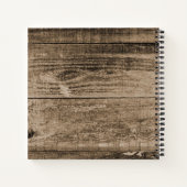 Rustige houten Wereldkaart Beach Destination Guest Notitieboek (Achterkant)