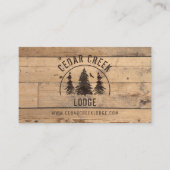 Rustige houten Wilderness Forest Vacation Rentals Visitekaartje (Voorkant)