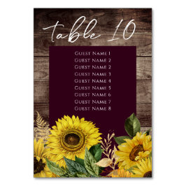 Rustige houten zonnebloemen Wedstrijklijst Kaart