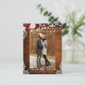 Rustige houtenlantaarn Opslaan Datum Briefkaart (Staand voorkant)