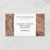 Rustige houtextuur Modern Visitekaartje (Achterkant)