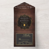 Rustige houtfab in één uitnodiging (Binnen)