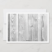 Rustige houtfamilie Twee foto-kerstcollage Feestdagenkaart (Achterkant)