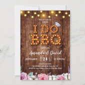 Rustige houtfleskatoen I Do BBQ Invitation Kaart (Voorkant)