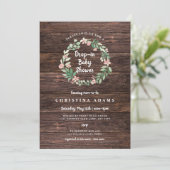 Rustige houtflessen in meisjesbaby shower uitnodig kaart (Staand voorkant)