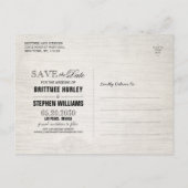 Rustige houtfloraallampjes bewaren de datum-ann aankondigingskaart (Achterkant)