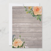 Rustige houtfloraallampjes opslaan datum save the date (Achterkant)