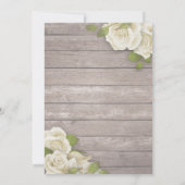 Rustige houtfloraallampjes opslaan datum save the date (Achterkant)