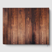 Rustige houtfotozonnebloem Land Wedding G Gastenboek (Achterkant)