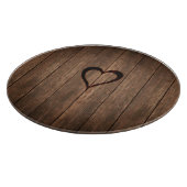 Rustige houtgebrande hartafdruk snijplank (Hoek)