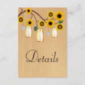 Rustige houtgeel — Mason Jars — Gegevens Informatiekaartje (Voorkant)