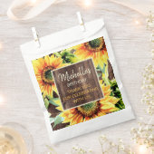 Rustige houtgele zonnebloemen Hartelijk dank Bedankzakje (Geknipt)