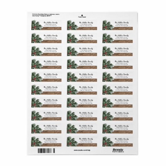 Rustige houthakkervakantiehuislabel etiket (Full Sheet)