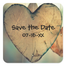 Rustige houtharten sparen de Datum - Vierkante Tre