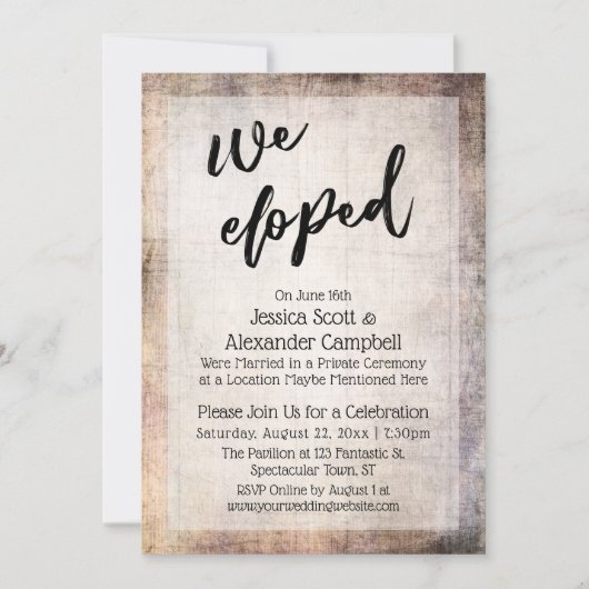 Rustige houtkorrel We hebben Typografische recepti Kaart (Voorkant)