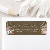 Rustige houtpalm Roze tropische regenwonden Etiket (Insitu)