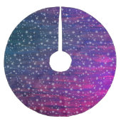 Rustige houtroze Paarse Snowflake Pattern Kerstboom Rok (Voorkant)