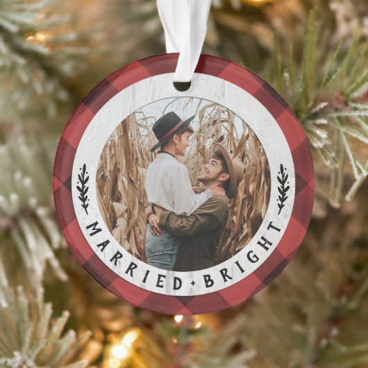 Rustige houtsbuffels eerste kerstmis ornament (Boom)