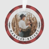 Rustige houtsbuffels eerste kerstmis ornament (voorkant)