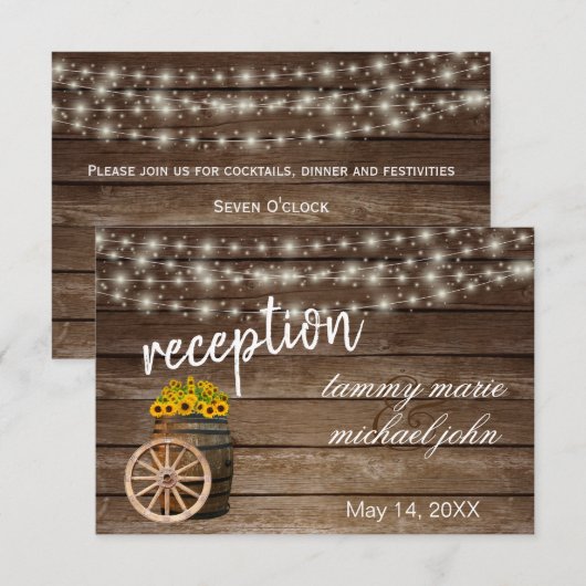 Rustige houtsdoorn - Zonnebloemen - Ontvangst Kaart (Voorkant / Achterkant)