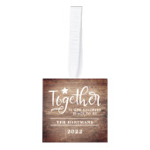 Rustige houtsfamilie met kerstfoto decoratie (Voorkant)