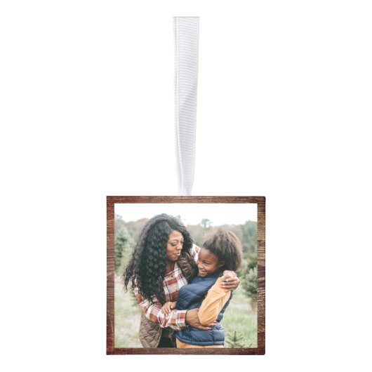 Rustige houtsfamilie met kerstfoto decoratie (Rechts)