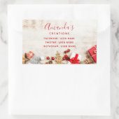 Rustige houtsfoto met kerst Business Rechthoekige Sticker (Tas)