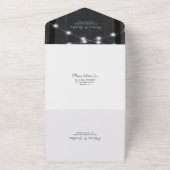 Rustige houtskaarlampen foto rsvp bruiloft all in one uitnodiging (Buitenkant)