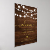 Rustige houtskaarlichten foto's bruiloft welkom folie afdrukken (Laagn)