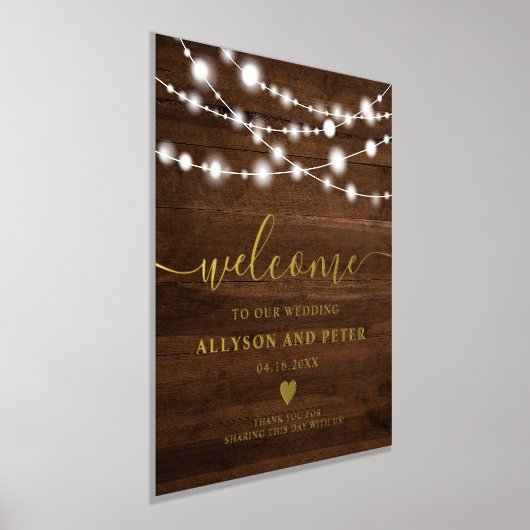 Rustige houtskaarlichten foto's bruiloft welkom folie afdrukken (Laagn)
