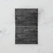 Rustige houtskool Rood Wood Burgundy Rood Wijnhuwe Bedankkaart (Binnen)