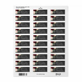 Rustige houtskool Rood Wood Burgundy Rood Wijnhuwe Etiket (Full Sheet)