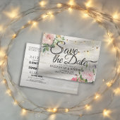 Rustige houtskoraallijnlampjes Weddenschap Opslagd Aankondigingskaart