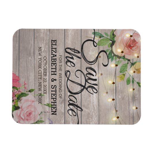 Rustige houtskoraallijnlampjes Weddenschap Opslagd Magneet (Horizontaal)