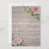 Rustige houtskoraallijnlampjes Weddenschap Opslagd Save The Date (Achterkant)