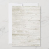 Rustige houtskoraallijnlampjes Weddenschap Opslagd Save The Date (Achterkant)