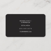 Rustige houtslate textuurelementen visitekaartje (Achterkant)