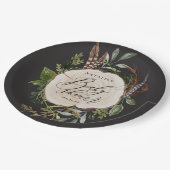 Rustige houtslijm baby shower borden papieren bordje (Gekanteld)