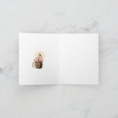 Rustige houtsloop en koraalhuwelijk bedankkaart (Binnen)