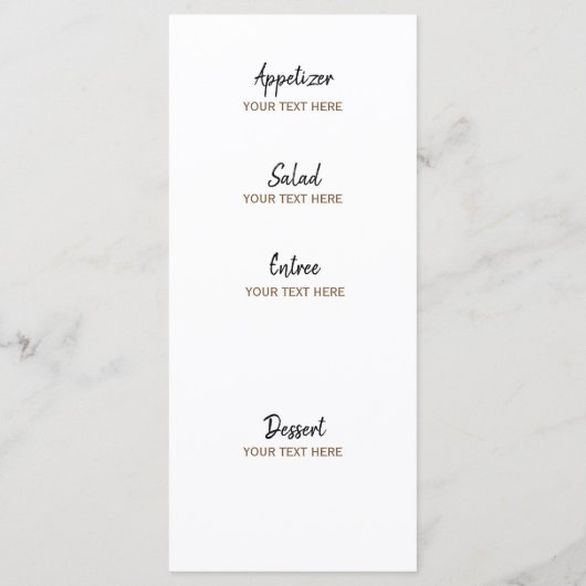 Rustige houtsloop en landbloemen menu (Achterkant)