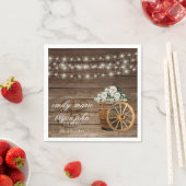 Rustige houtsloop en landbloemen servet (Insitu)