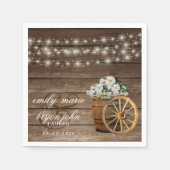 Rustige houtsloop en landbloemen servet (Voorkant)